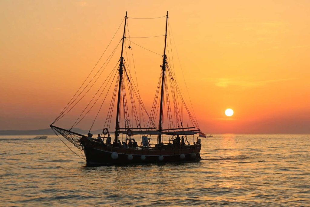 Sunset during the October in Croatia